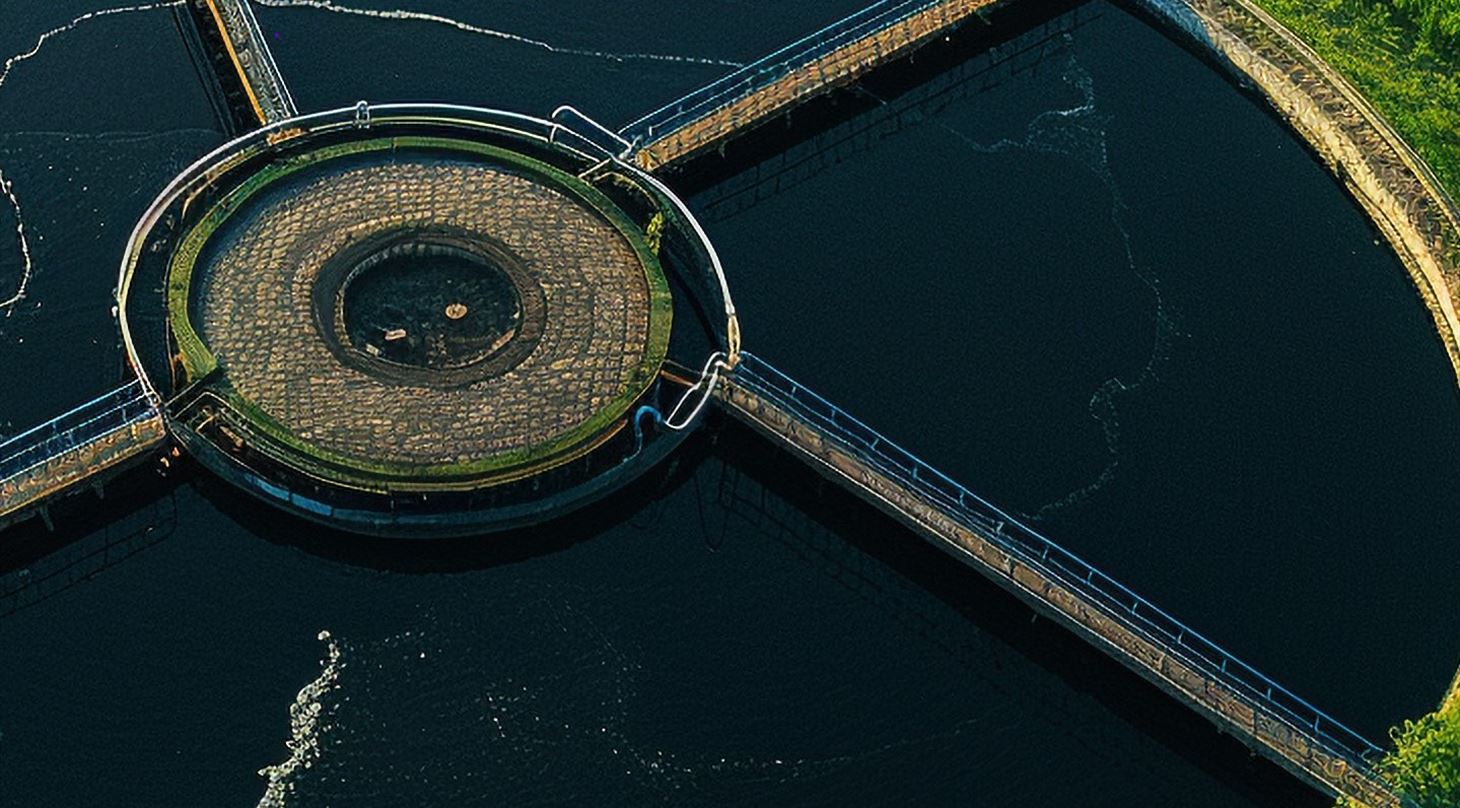 spildevandstank set oppefra